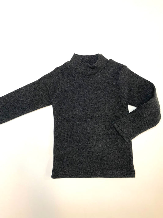 Charcoal Fleece Turtleneck